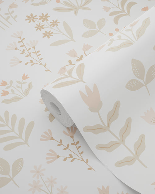 ESTAhome behang veldbloemen beige - 50 x 900 cm - 131092 - vtwonen shop