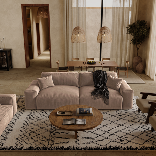 Premium Interiors - Bank  CHEER - zacht aanvoelende geweven stof  mol 220cm