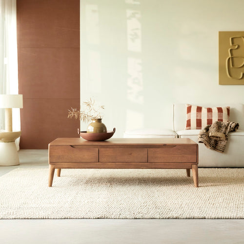 Tikamoon Salontafel in massief mango Gabrielle - Bruin