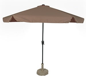 Lesli Living push-up parasol Gemini - taupe - Ø300cm