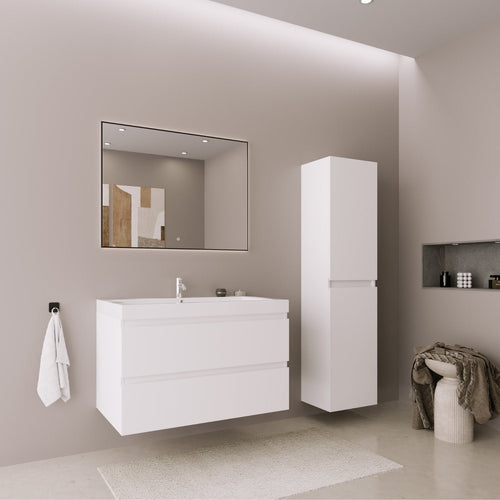 LOMAZOO kolomkast Marbella - zwevend - glanzend wit