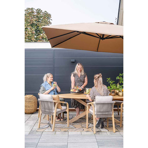 Garden Impressions tuinset Alora - Tamako - bruin - 220x115 cm - ovaal - 7-delig