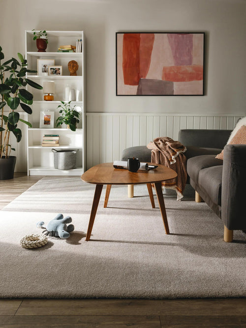 benuta wasbaar shaggy vloerkleed Melvin - beige - 140x200 cm