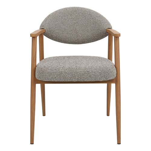 DÉJA Living Eetkamerstoel Karup - Taupe/Naturel - Set van 2 - vtwonen shop