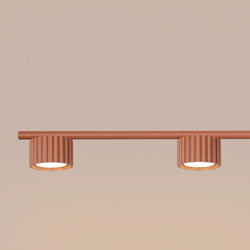 Sollux Lighting Kroonluchter AURA 4 rode oker Gx53 - 122x10x208cm