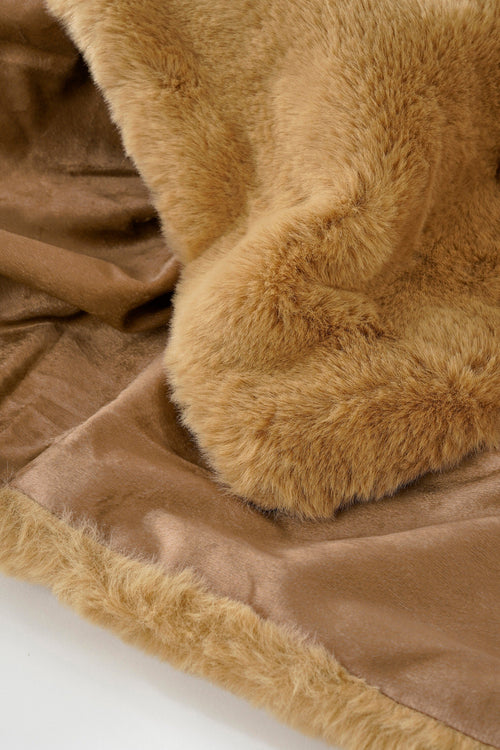 In The Mood Collection Bronte Fleece Deken - L200 x B150 cm - Lichtbruin