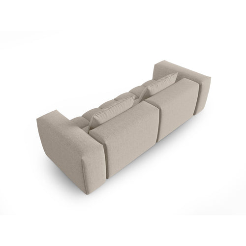 Cosmopolitan Design - Modulaire bank Verona 3-zits, structurele stof zand - 85x230x70cm