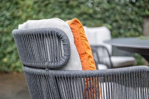 Linares dining fauteuil - carbon black - dark grey - valley sand