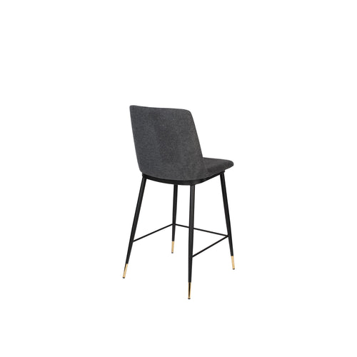 Housecraft Living Lionel Barkrukken rugleuning 65 cm Donkergrijs - Set van 2