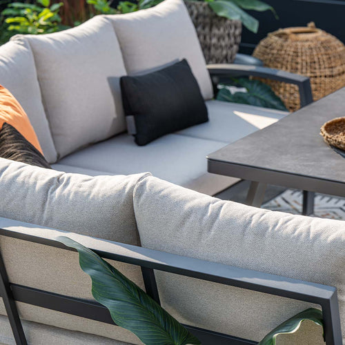 Garden Impressionslounge dining set Cameron 4-delig links incl stoel - desert sand