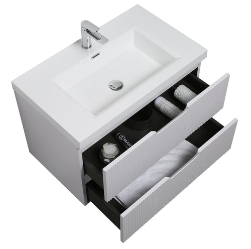 Badplaats Badkamermeubel Set Thermis 80 cm – Mat Wit – Badmeubel met Wastafel