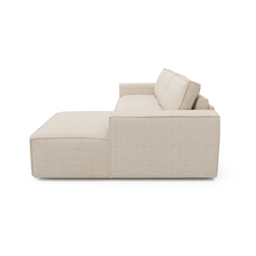 Sia Home - Rechte hoekbanken JOAN - Corduroy - Crème - 302cm - vtwonen shop