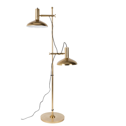 Dutchbone Karish Vloerlamp/ Staande Leeslamp Goud - vtwonen shop