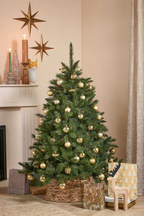 House of Seasons Kerstballen Set - 60 Stuks - Ø7 cm - Onbreekbaar - Goud