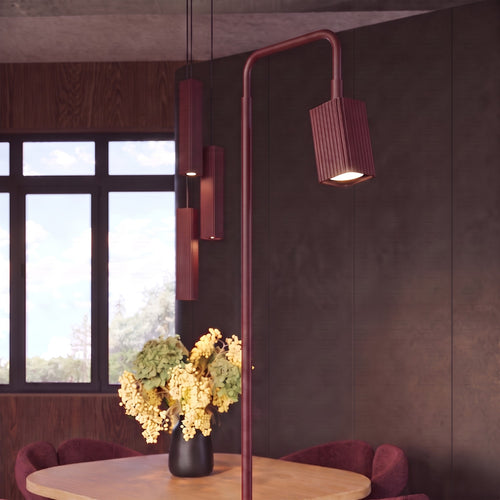 Sollux Lighting Hanglamp RAYO 3L bordeaux - 45x6x98cm