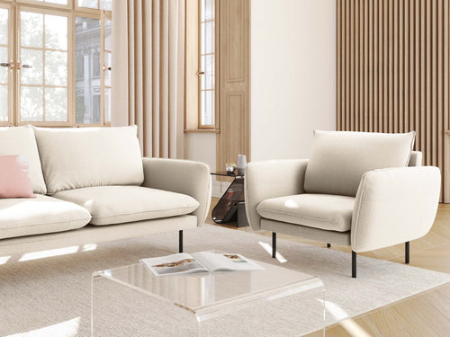 Cosmopolitan Design Fauteuil Vienna boucle, beige - 94x97x95cm