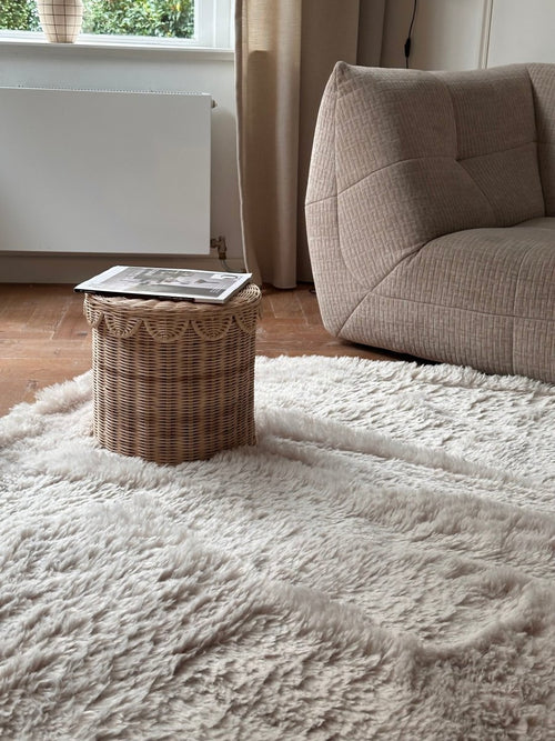 Interieur05 organisch vloerkleed Furr - beige - 290 x 200 cm