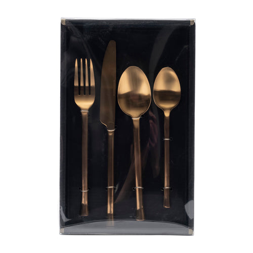 Rivièra Maison RM Navigli Cutlery 4 pieces - Roestvrij Staal - Goud - vtwonen shop