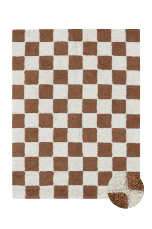 Lorena Canals wasbaar vloerkleed Kitchen Tiles Toffee