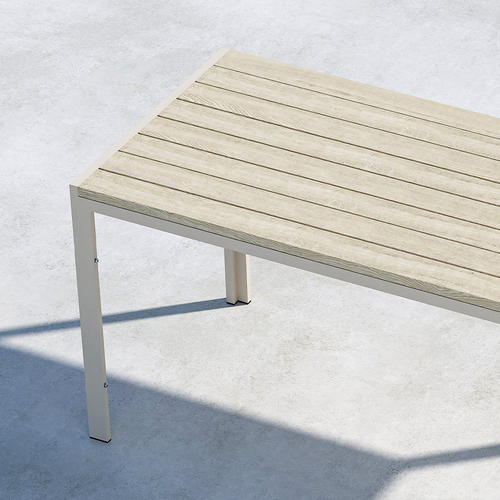 Nest outdoor Joas Polywood Tuin Eettafel Beige - 140 x 90 cm