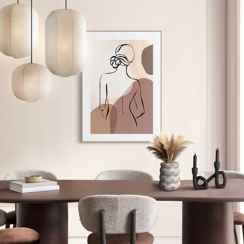 Reinders Lady Back schilderij -  bruin - slaapkamer - 70x50cm