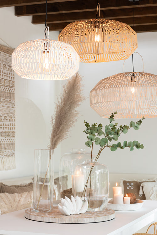 J-Line vaas Cleo - glas - transparant - small - Ø 25 cm