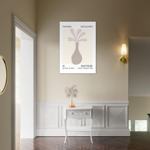 Artfulprints Poster Matisse - Ocean flower grey   - 30x40 cm - Grijs