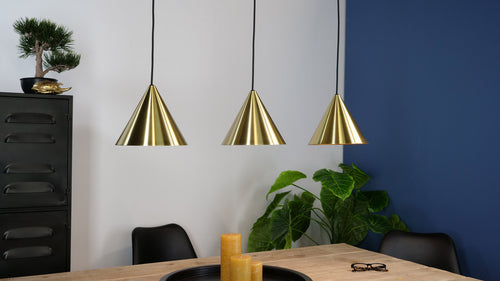EGLO hanglamp Narices - e27 - 92 cm - zwart/goud