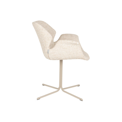 Zuiver Nikki Eetkamerstoelen Met Armleuningen Beige - Set van 2