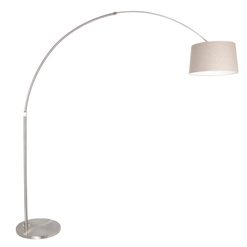 Steinhauer vloerlamp booglamp - 1 lichts - 190x 230 cm - mat chroom grijs - vtwonen shop