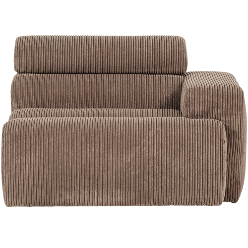 WOOOD 1-zits element bank arm links Novi - Ribstof - Taupe - 86x109x113