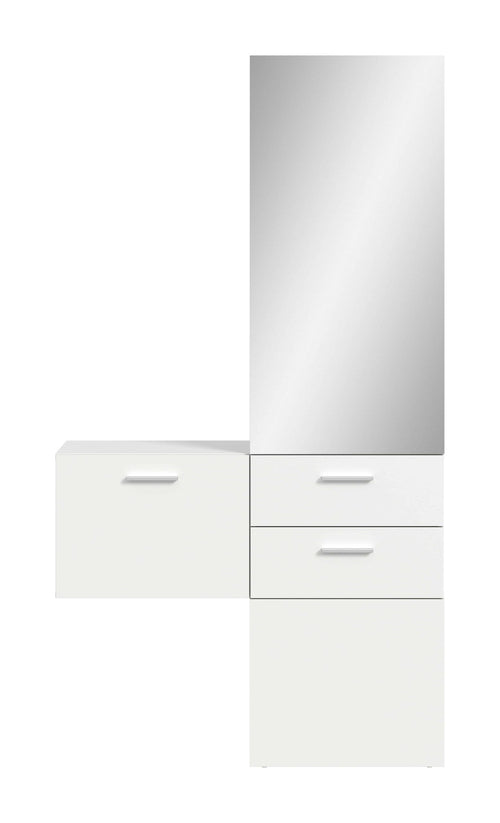 Furnilux Vaga kledingkastcombinatie staand hangend wit melamine wit melamine - 36x104x190cm