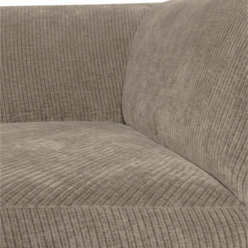 WOOOD hoekelement recht Mojo Base - Ribstof - Donkerzand - 74x105x105