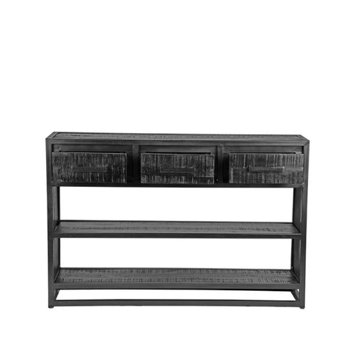 LABEL51 Sidetable Chili - Zwart Mangohout - 115x30x75cm - vtwonen shop