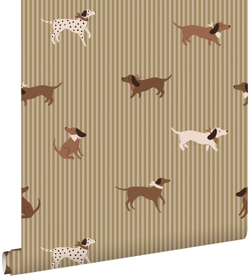 ESTAhome behang honden groen - 50 x 900 cm - 131900