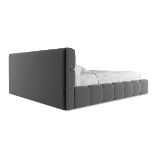 LaMiaSofa Bed met opbergruimte Roma - velours - staal - 200x228x82