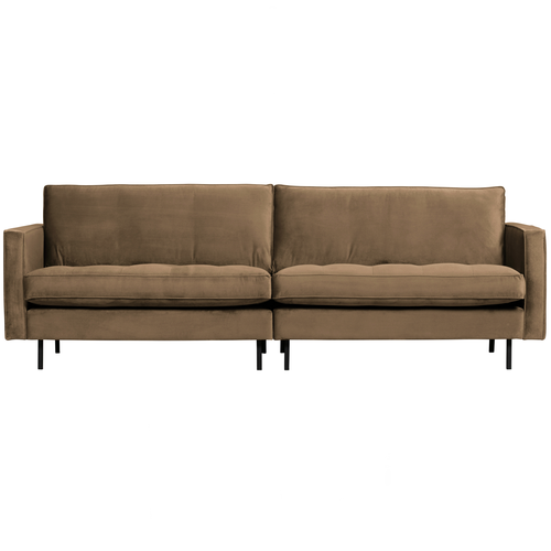 BePureHome classic 3-zits bank Rodeo - Velvet - Taupe - 83x275x88 - vtwonen shop