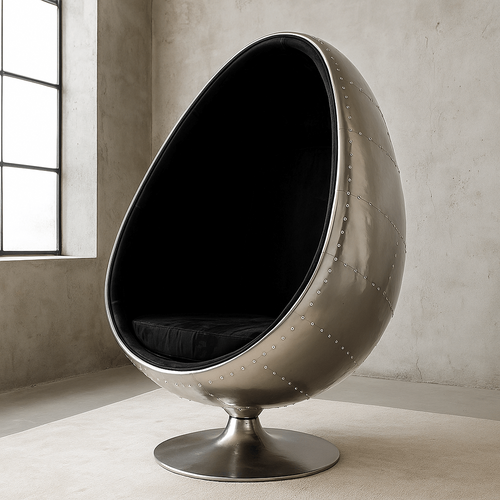 Kare Design Draaifauteuil Eye Ball fluweel zwart