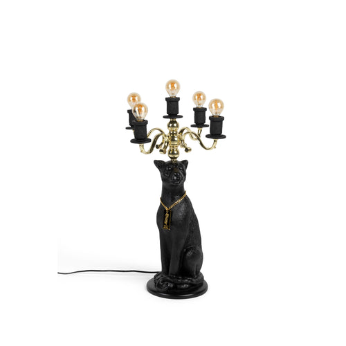 Bold Monkey Proudly Crowned Panther vloerlamp zwart