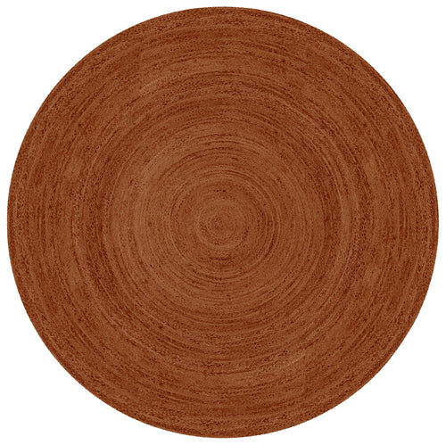 Mrcarpet Rond jute vloerkleed Roest/terracotta 240cm - vtwonen shop