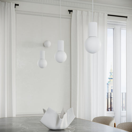 Sollux Lighting Hanglamp HALO 1 wit - 12x12x120cm