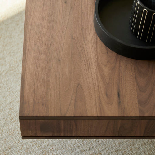 Tikamoon Massief notenhouten salontafel - Donkerbruin - vtwonen shop