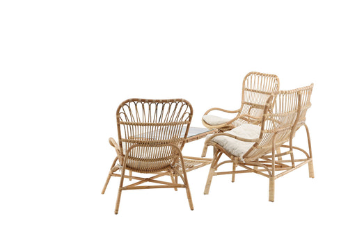 Rebellenclub Loungeset Merit - Naturel Rattan