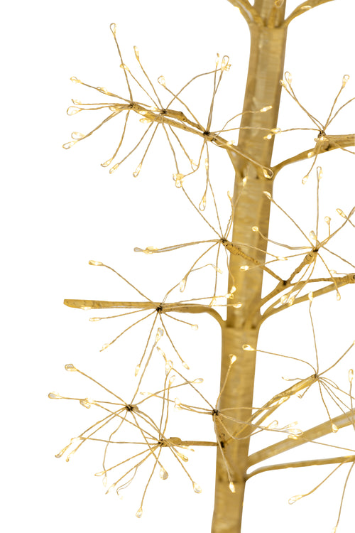 J-Line decoratie Boom - warm witte - ijzer - goud - extra large - LED lichtjes - vtwonen shop