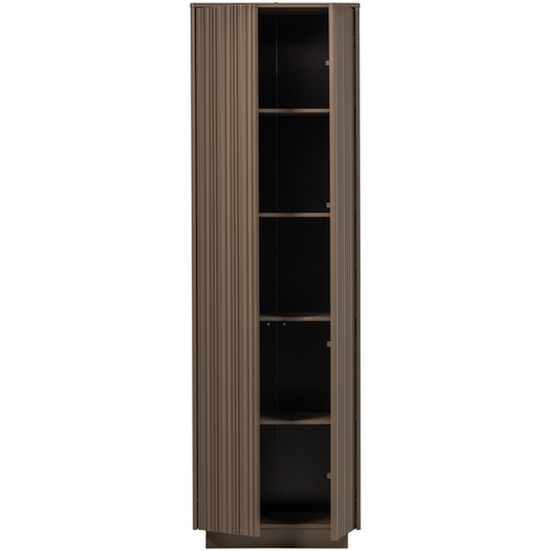 WOOOD hoge kast Nova - Grenen - Truffel Bruin - 215x67x40