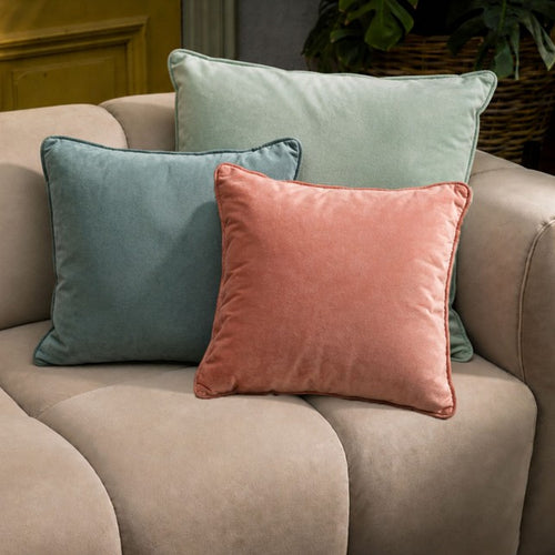 KUSSENSET - 3-delig - Velvet Layers - 60x60 cm, 45x45 cm - inclusief binnenkussens - groen, roze