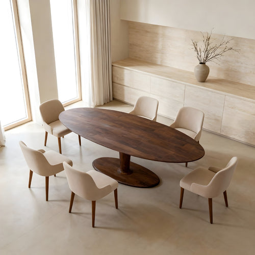 DÉJA Living Eettafel Xàtiva - Ovaal Donkerbruin Mangohout - 250x100x76cm