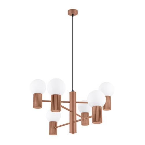Sollux Lighting Kroonluchter HALO 6 mokka - 64x64x230cm