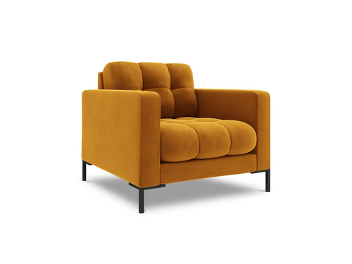 Cosmopolitan Design Fauteuil Bali flueel, geel - 96x87x75cm