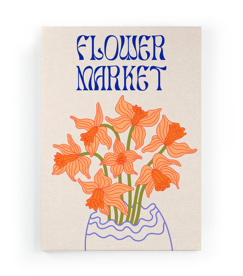 Canvas 60x40 Afdruk Bloemenmarkt - vtwonen shop